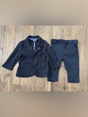 Brums & Boboli Boys 9M Navy Formal Jacket & Pants Set Long Sleeve 2 Piece